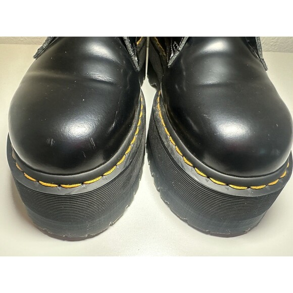 DR. MARTENS Jadon Max Black Buttero Leather Platform Ankle Boots Women's 10 - Picture 7 of 14